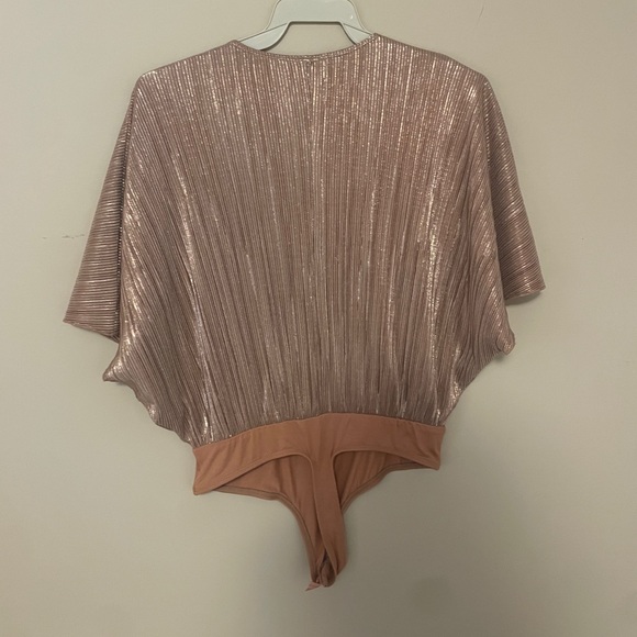 Gold Metallic Top Bodysuit - Picture 3 of 7